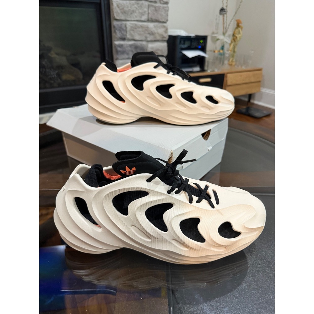 Adidas AdiFOM Q‎ Wonder White Core Black Orange HP4451 Mens Sneakers Size 11.5